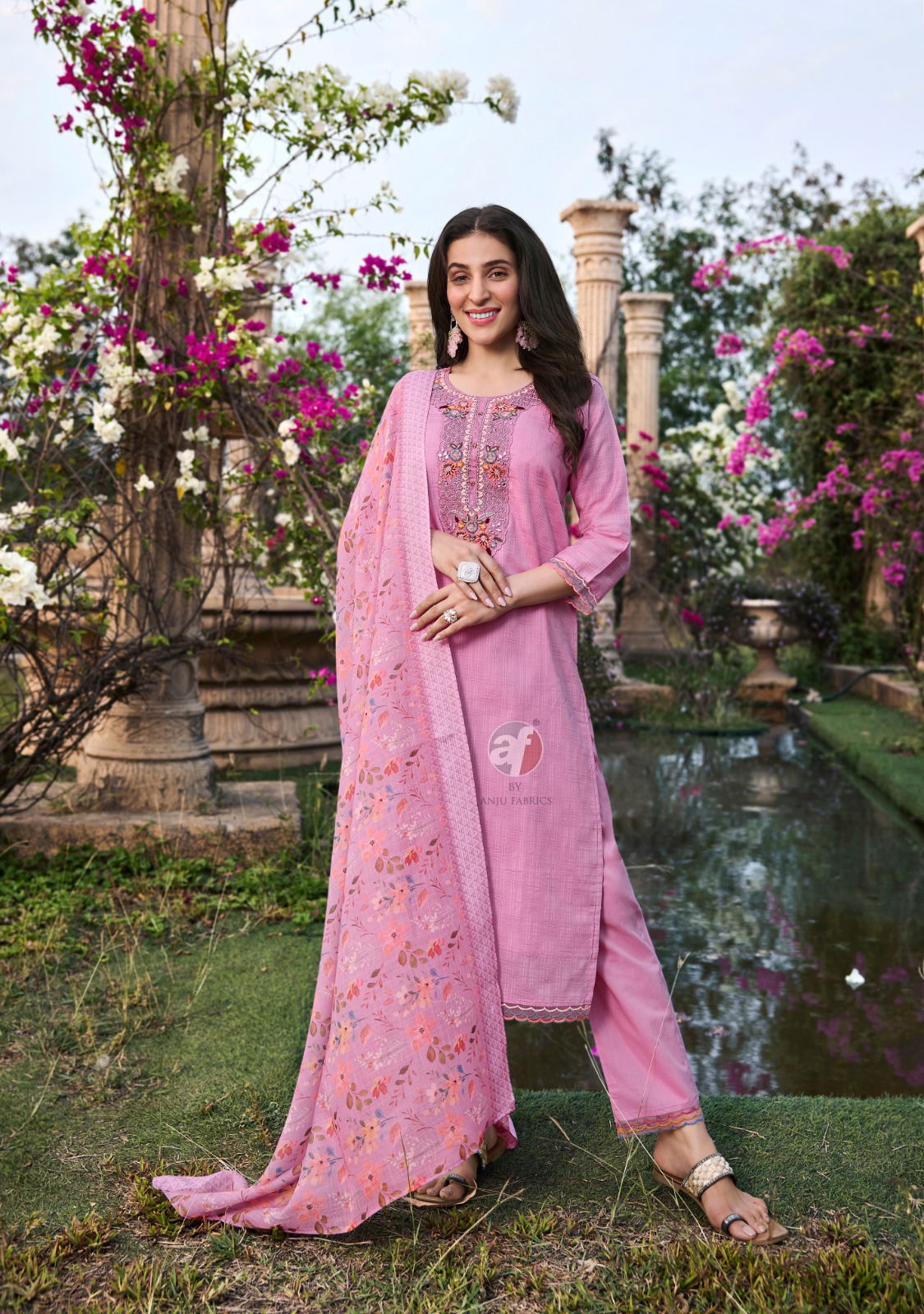 Af Patterns Vol 3 By Anju Pure Cotton Designer Kurti With Bottom Dupatta Wholesale Price In Surat
